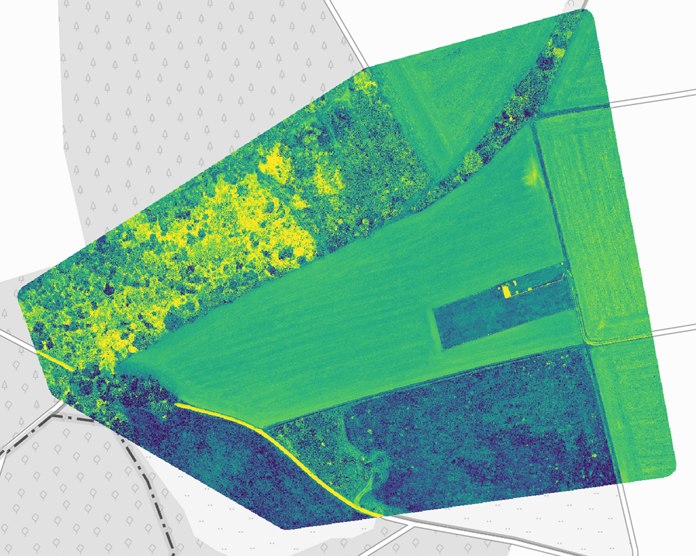 Luftinspektionen Westerwald Multispektralanalyse NDVI